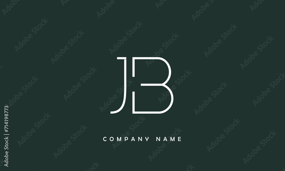 JB, BJ, J, B Abstract Letters Logo Monogram JB, BJ, J, B Abstract Letters Logo Monogram