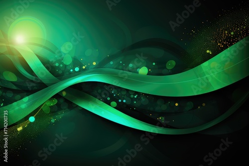 abstract background awareness green ribbon for Childhood depression, cerebral palsy, bipolar disorder photo