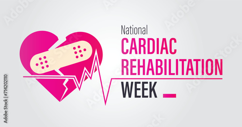 Cardiac Rehabilitation Week Banner. Observed in February 11 - 17.