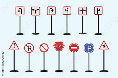 Traffic road signs icon vector vector illustration
