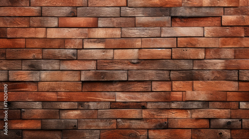 Old brick wall background, brown colors grunge texture or pattern for design. Generative ai
