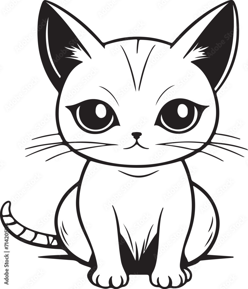 cat with a bow illustration vector silhouette cat with a bow illustration vector silhouette