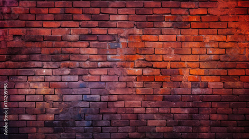 Old brick wall background,radiant colors grunge texture or pattern for design. Generative ai