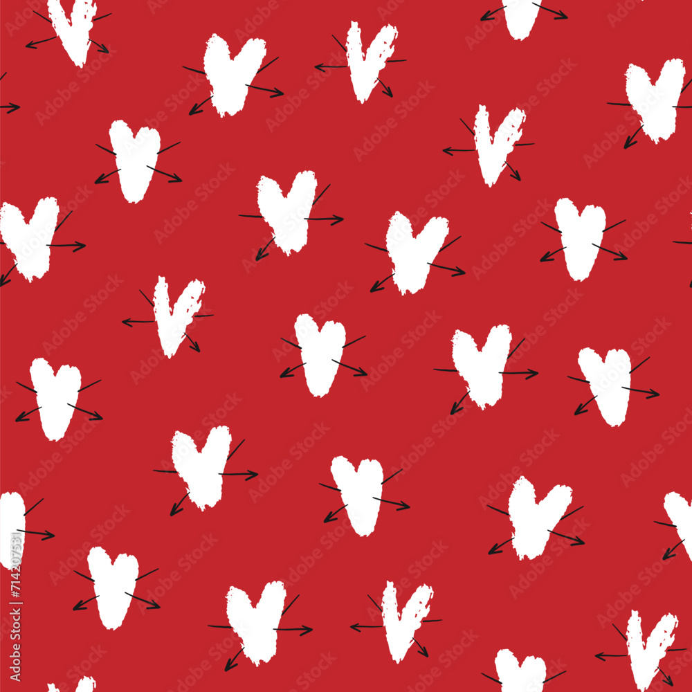 Valentine's day hearts vector seamless pattern. Valentine's day hearts vector seamless pattern.