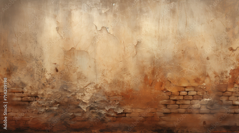 Old weathered crusty wall background in brown tones Old weathered crusty wall background in brown tones