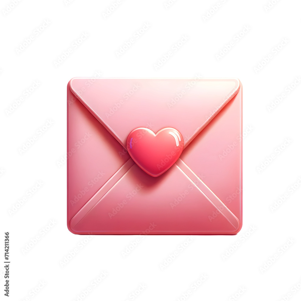 valentine envelope with heart