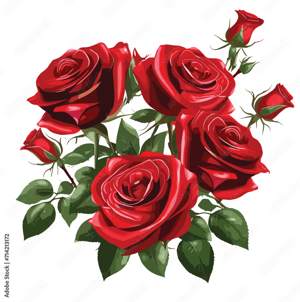 Fototapeta premium bouquet of red roses