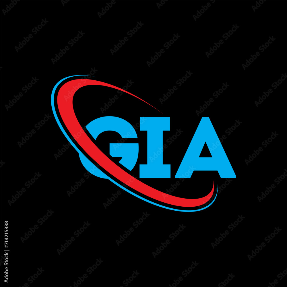 GIA logo. GIA letter. GIA letter logo design. Initials GIA logo linked with circle and uppercase monogram logo. GIA typography for technology, business and real estate brand.