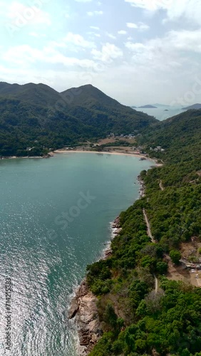 ocean, mountains, nature,vertical