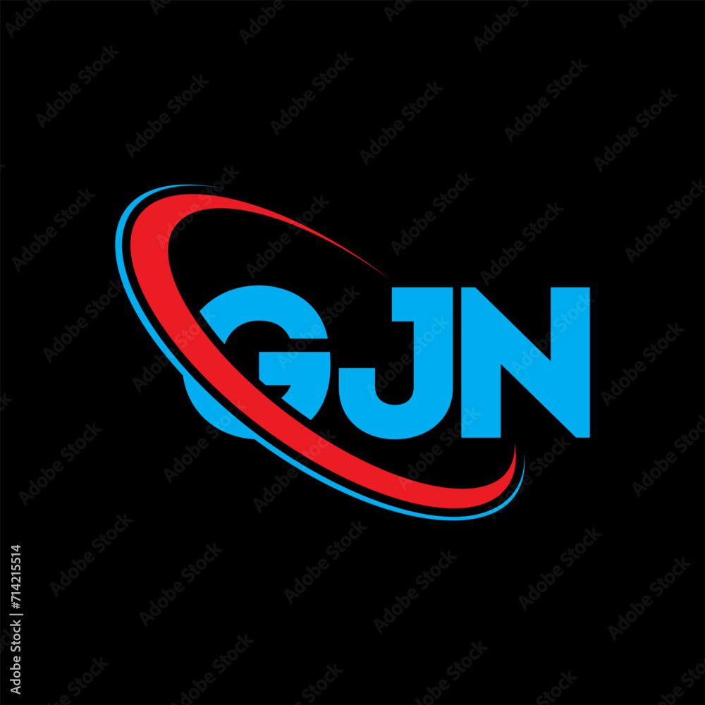 GJN logo. GJN letter. GJN letter logo design. Initials GJN logo linked with circle and uppercase monogram logo. GJN typography for technology, business and real estate brand.