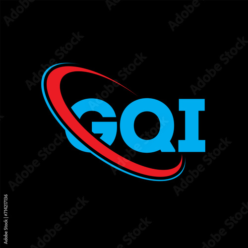 GQI logo. GQI letter. GQI letter logo design. Initials GQI logo linked with circle and uppercase monogram logo. GQI typography for technology, business and real estate brand.