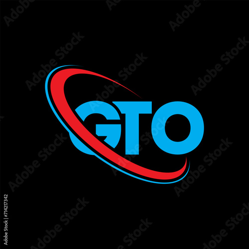 GTO logo. GTO letter. GTO letter logo design. Initials GTO logo linked with circle and uppercase monogram logo. GTO typography for technology, business and real estate brand.