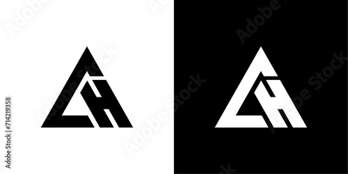 vector logo ch combination of triangles photo