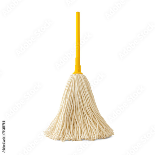 Broom isolated on white background photo