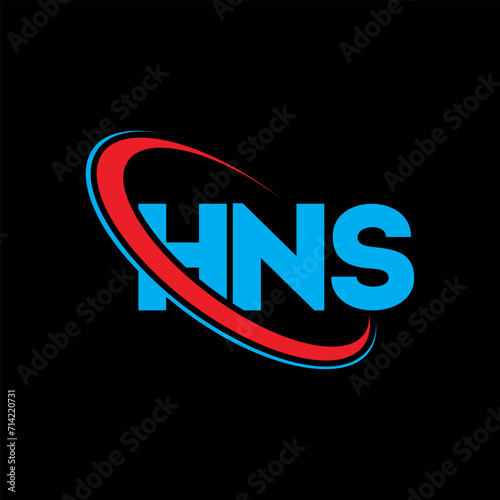 HNS logo. HNS letter. HNS letter logo design. Initials HNS logo linked with circle and uppercase monogram logo. HNS typography for technology, business and real estate brand.
