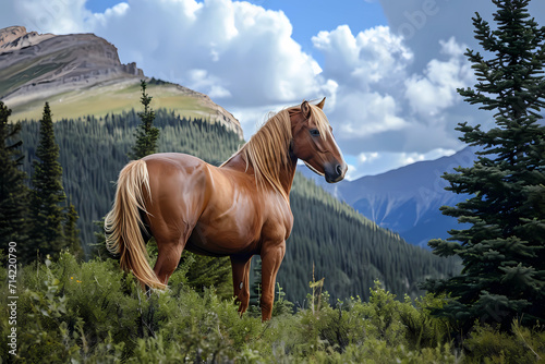 Rocky Mountain Horse - United States - Rocky Mountain Horses are known for their gentle temperament, smooth gait, and a characteristic chocolate-colored coat with a flaxen mane and tail