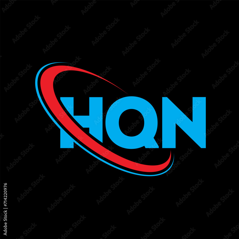 HQN logo. HQN letter. HQN letter logo design. Initials HQN logo linked with circle and uppercase monogram logo. HQN typography for technology, business and real estate brand.