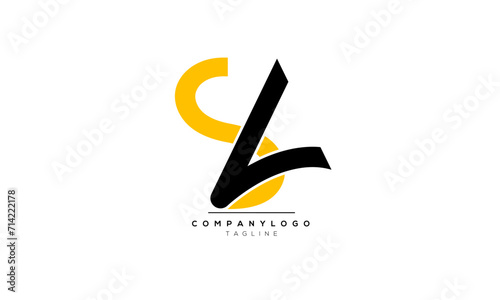 Alphabet letters Initials Monogram logo SV, SV INITIAL, SV letter