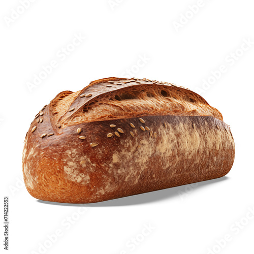 Bread loaf isolated on white background