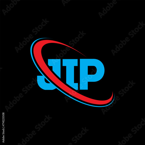 JIP logo. JIP letter. JIP letter logo design. Initials JIP logo linked with circle and uppercase monogram logo. JIP typography for technology, business and real estate brand.