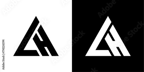 vector logo lh combination of triangles