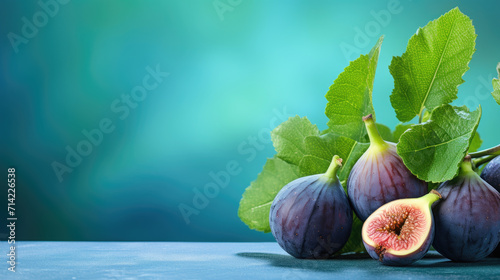 Photo of fig in front of colored background
