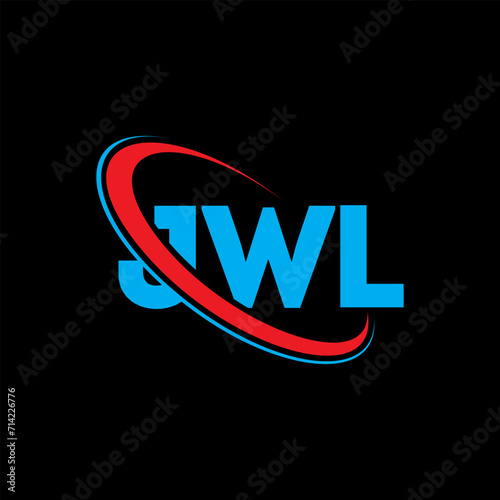 JWL logo. JWL letter. JWL letter logo design. Initials JWL logo linked with circle and uppercase monogram logo. JWL typography for technology, business and real estate brand. photo