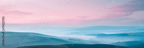Rolling Hills and Misty Valley at Pastel Dawn © ABDULRAHMAN