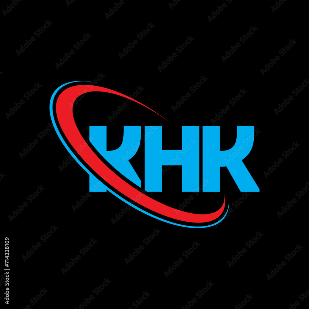KHK logo. KHK letter. KHK letter logo design. Initials KHK logo linked with circle and uppercase monogram logo. KHK typography for technology, business and real estate brand.