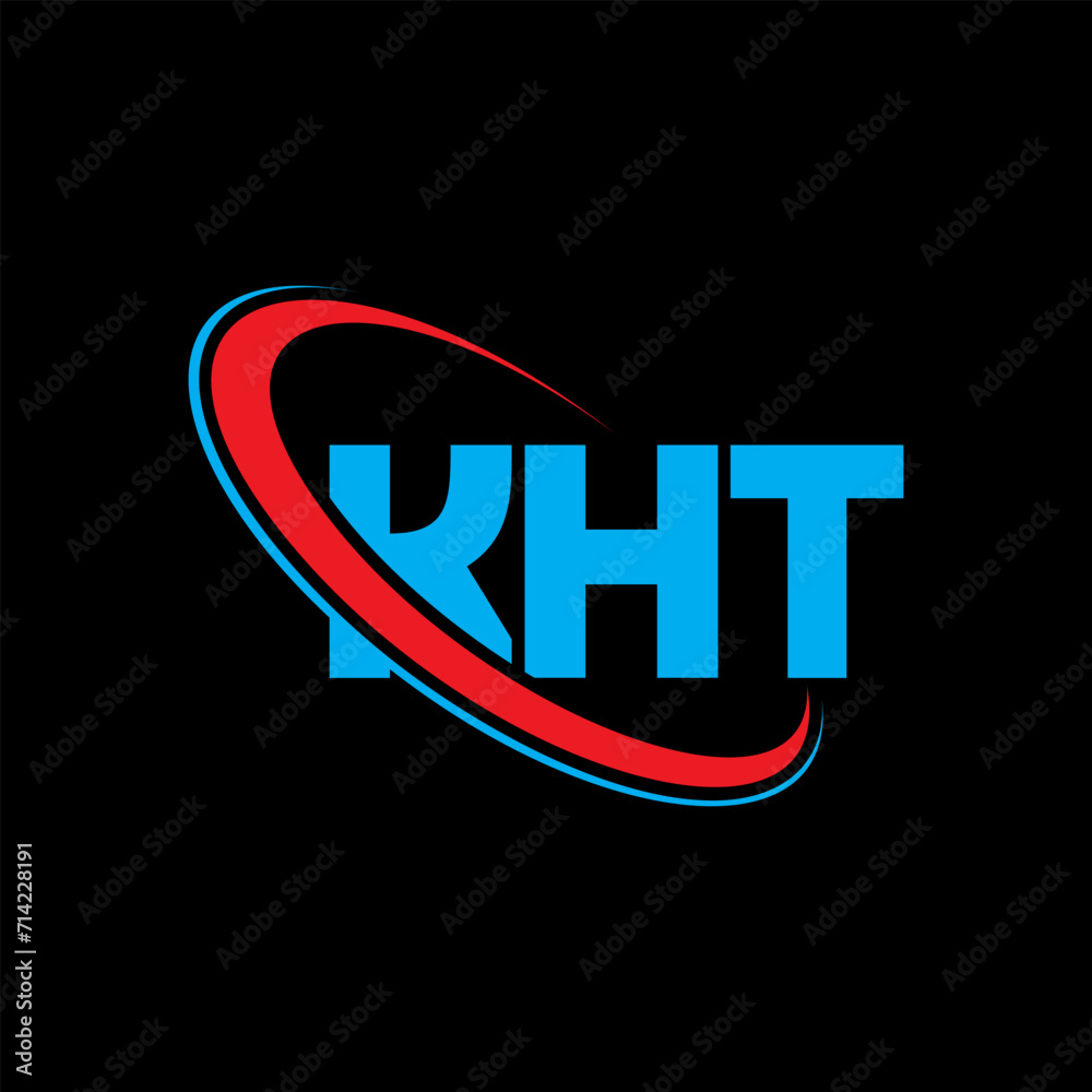 KHT logo. KHT letter. KHT letter logo design. Initials KHT logo linked with circle and uppercase monogram logo. KHT typography for technology, business and real estate brand.