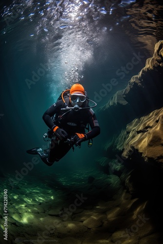 Dangerous dive to study deep sea flora and fauna.