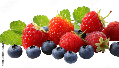 blueberries and raspberries, png 