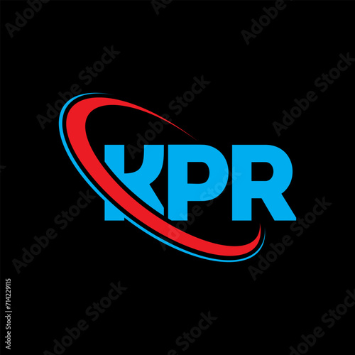 KPR logo. KPR letter. KPR letter logo design. Initials KPR logo linked with circle and uppercase monogram logo. KPR typography for technology, business and real estate brand.