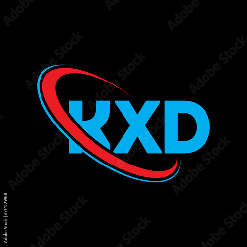 KXD logo. KXD letter. KXD letter logo design. Initials KXD logo linked with circle and uppercase monogram logo. KXD typography for technology, business and real estate brand. photo