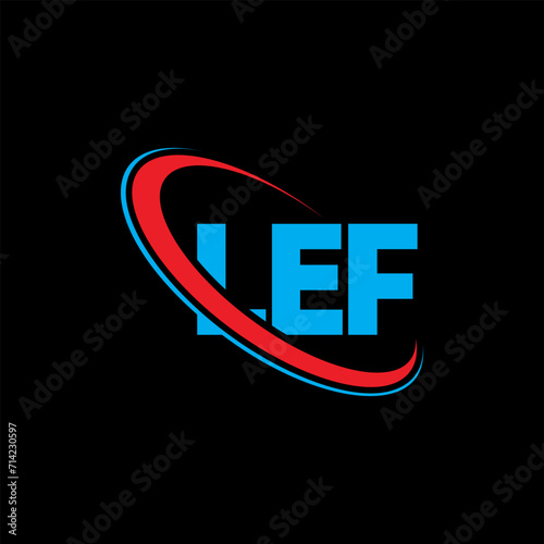 LEF logo. LEF letter. LEF letter logo design. Initials LEF logo linked with circle and uppercase monogram logo. LEF typography for technology, business and real estate brand.