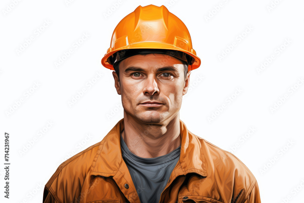 Photo of oil worker isolated white background Photo of oil worker isolated white background