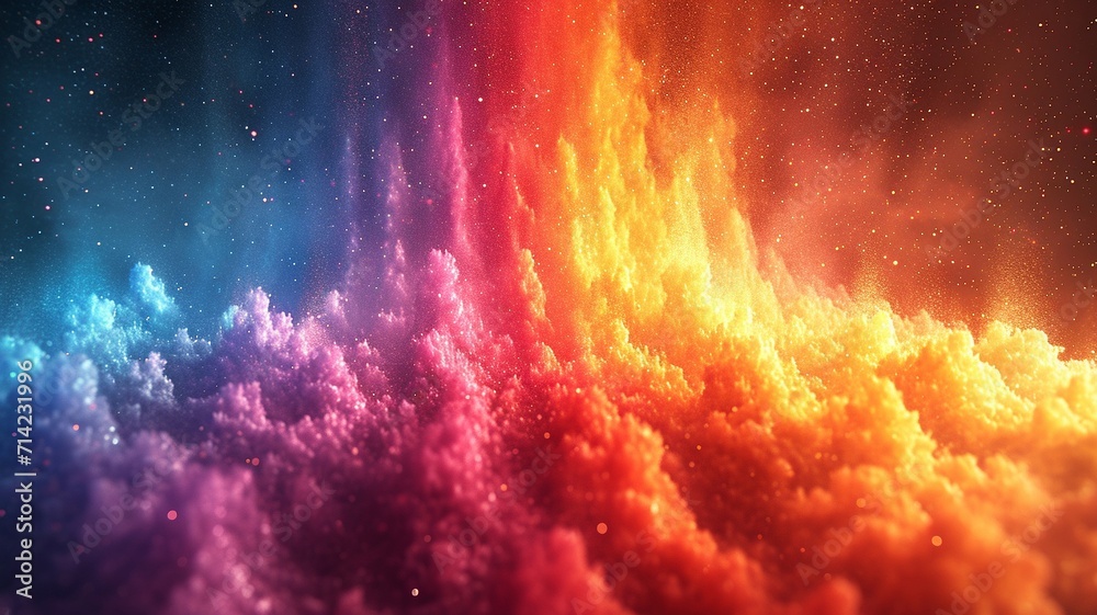 A stunning 3D render of an abstract multicolor spectrum ,generative ai A stunning 3D render of an abstract multicolor spectrum ,generative ai