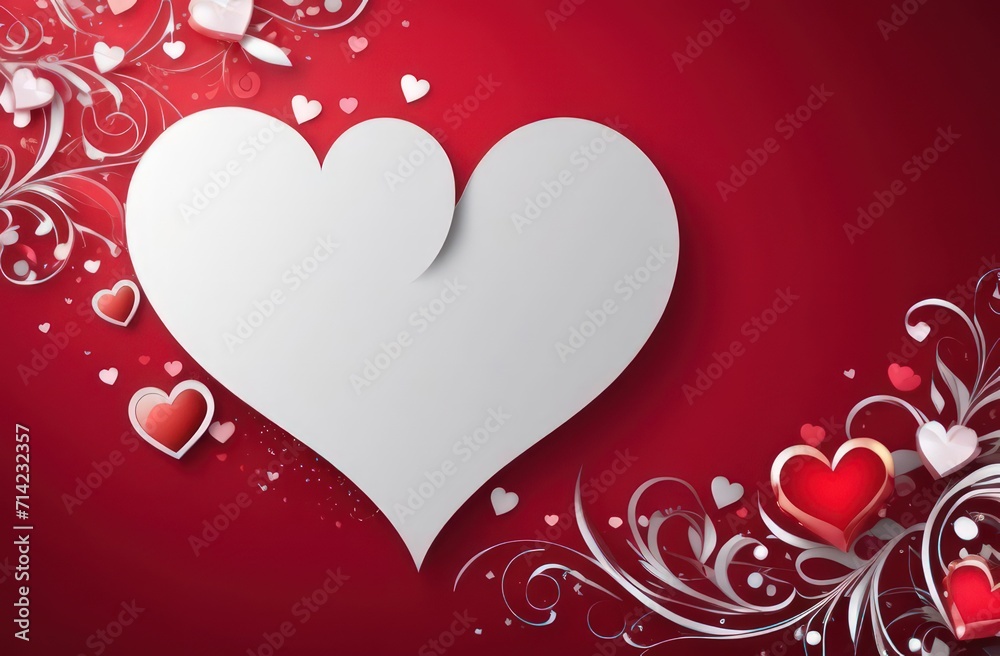 St Valentines day, wedding banner with red ornamental heart on red background. Use for love sale banner, voucher, greeting card. Copy space. Beautiful love background for valentines day greeting card. St Valentines day, wedding banner with red ornamental heart on red background. Use for love sale banner, voucher, greeting card. Copy space. Beautiful love background for valentines day greeting card.