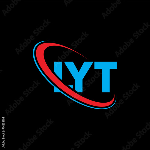 LYT logo. LYT letter. LYT letter logo design. Initials LYT logo linked with circle and uppercase monogram logo. LYT typography for technology, business and real estate brand.