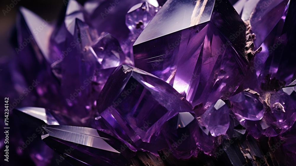 Close-Up View of Deep Purple Amethyst Crystal Close-Up View of Deep Purple Amethyst Crystal