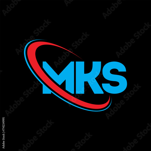 MKS logo. MKS letter. MKS letter logo design. Initials MKS logo linked with circle and uppercase monogram logo. MKS typography for technology, business and real estate brand. photo