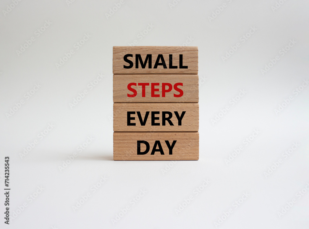 Small Steps Every Day symbol. Wooden blocks with words Small Steps Every Day. Beautiful white background. Business and Small Steps Every Day concept. Copy space. Small Steps Every Day symbol. Wooden blocks with words Small Steps Every Day. Beautiful white background. Business and Small Steps Every Day concept. Copy space.