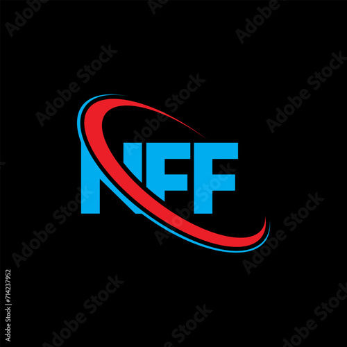 NFF logo. NFF letter. NFF letter logo design. Initials NFF logo linked with circle and uppercase monogram logo. NFF typography for technology, business and real estate brand. photo