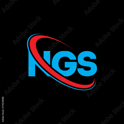 NGS logo. NGS letter. NGS letter logo design. Initials NGS logo linked with circle and uppercase monogram logo. NGS typography for technology, business and real estate brand.