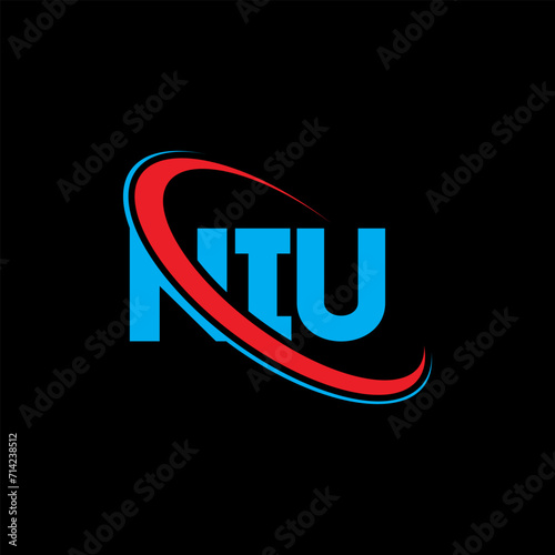 NIU logo. NIU letter. NIU letter logo design. Initials NIU logo linked with circle and uppercase monogram logo. NIU typography for technology, business and real estate brand. photo