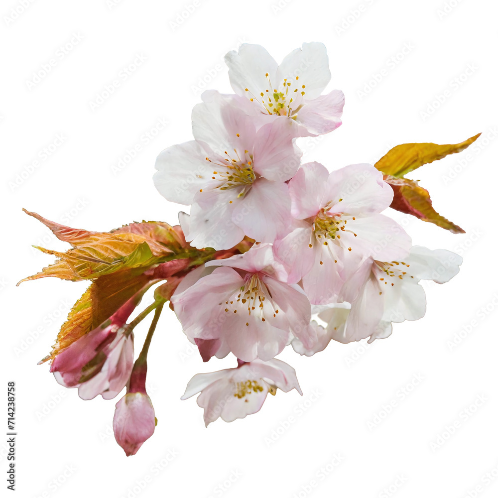 Sakura ( Japanese cherry blossom flowers ) is isolated on a transparent background. Sakura ( Japanese cherry blossom flowers ) is isolated on a transparent background.