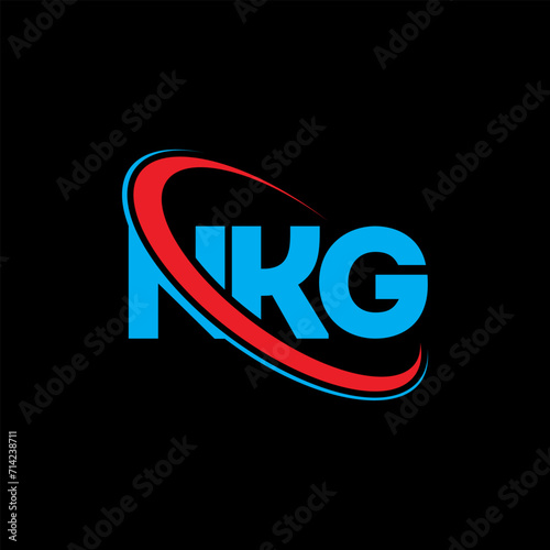 NKG logo. NKG letter. NKG letter logo design. Initials NKG logo linked with circle and uppercase monogram logo. NKG typography for technology, business and real estate brand. photo