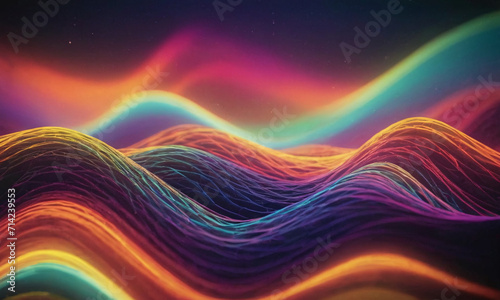 Wavy lines of various colors