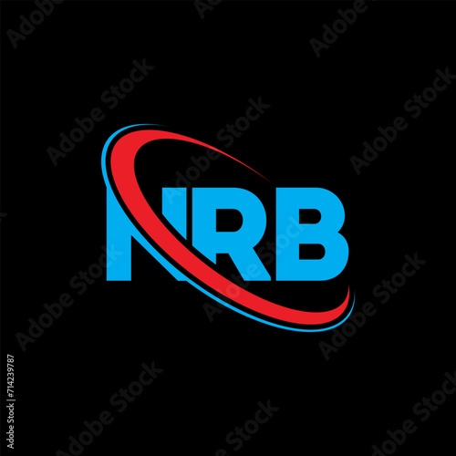 NRB logo. NRB letter. NRB letter logo design. Initials NRB logo linked with circle and uppercase monogram logo. NRB typography for technology, business and real estate brand. photo