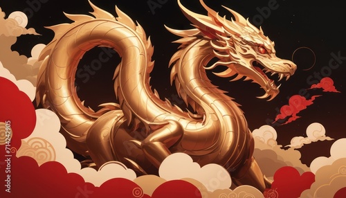 chinese new year, chinese style dragon statue, iconic dragon, wallpaper dragon, red dragon, dragon wood, ilstration dragon, sio naga, imlek tahun baru photo